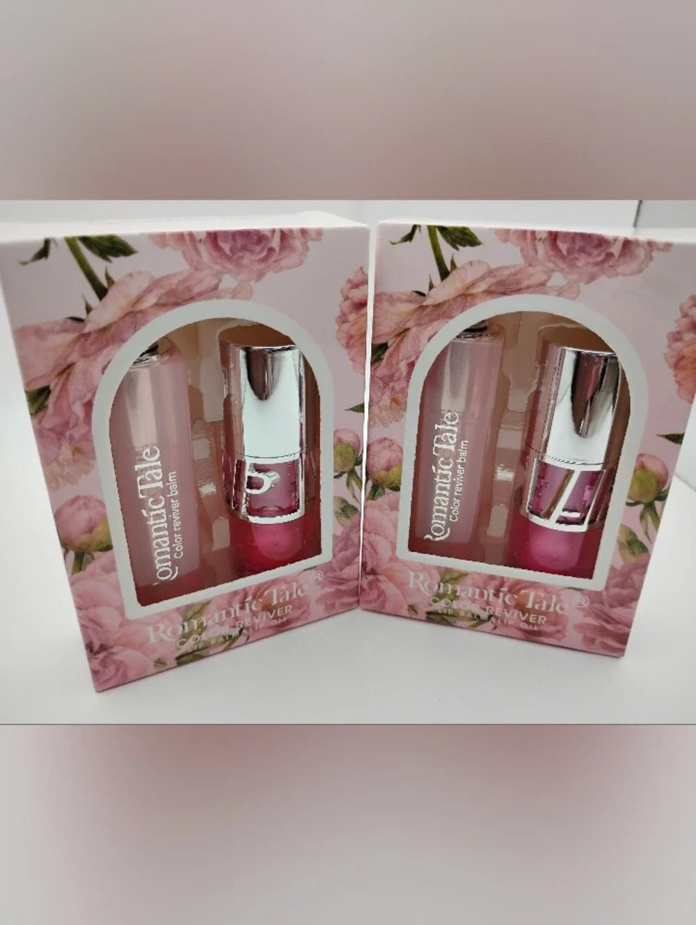2 Sets Romantic Tale Pink Color Reviver Lip Balm + Hydrating Pink Lip Oil BNIB